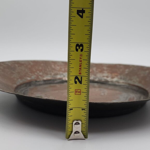 Handcrafted Vintage Copper Decorative Plate With Intricate Engraved Patterns - Picture 10 of 12